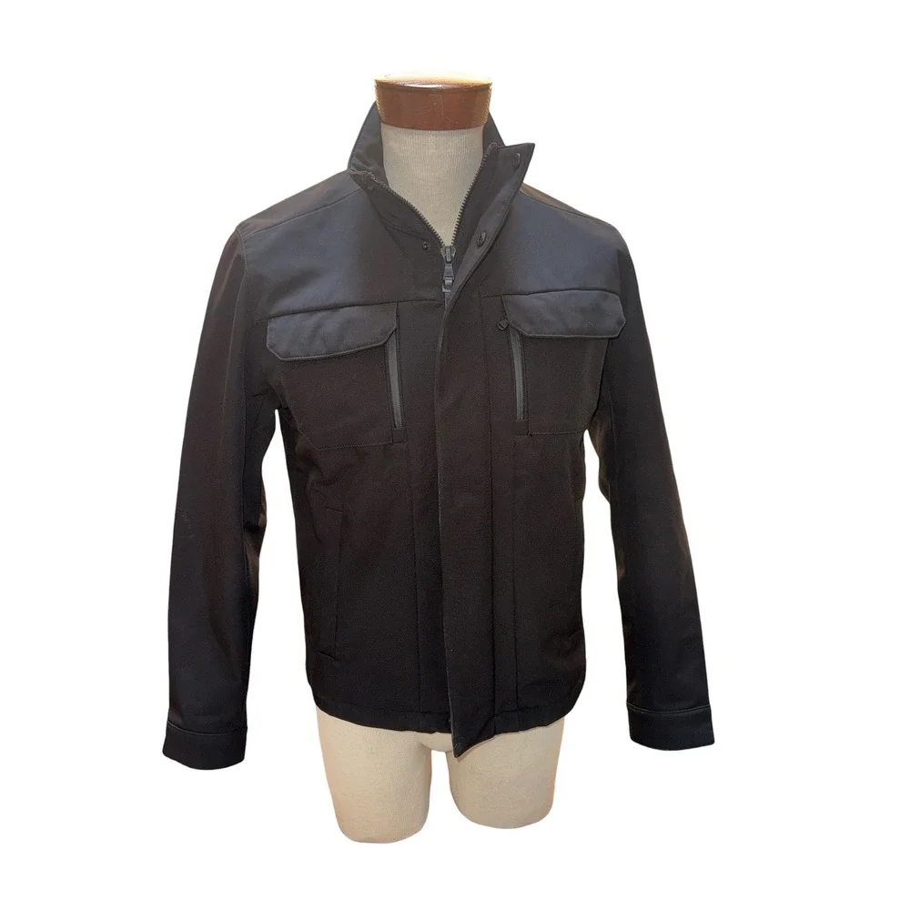 Michael Kors Men's Black Soft Shell Jacket‎ Small | Zip Front